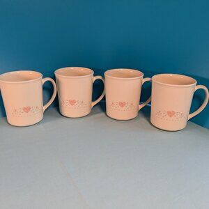 4 Corelle Corning Forever Yours Coffee Mugs